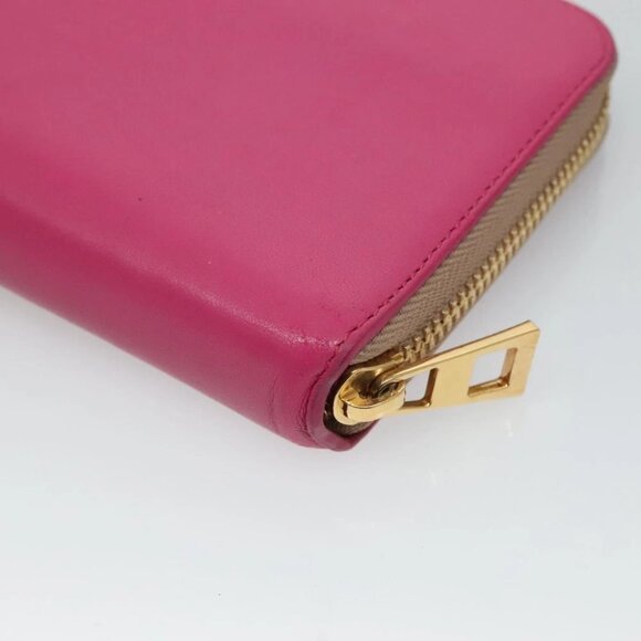 LOEWE Anagram Wallet Leather Pink Auth am7936 - Picture 6 of 16